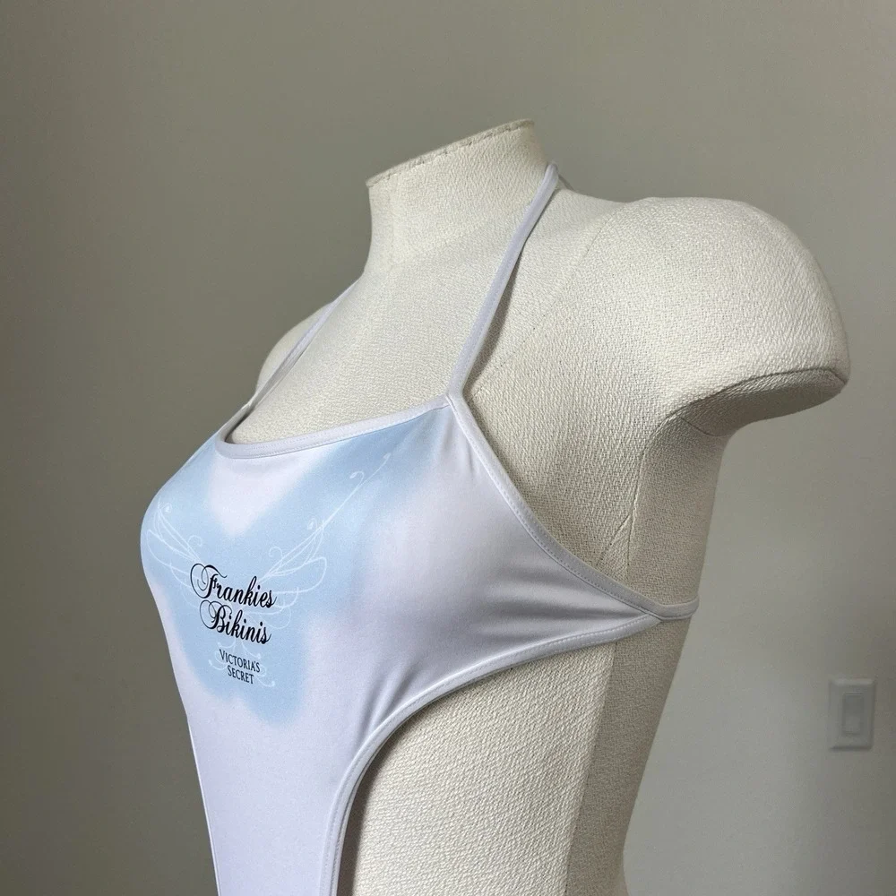 Victoria's Secret x Frankies Bikinis Icon One Piece Swimsuit White Sz Small NEW